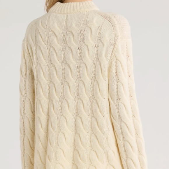 NWT Theory Wool-and-Cashmere Cable Knit Pullover Sweater - Picture 2 of 5
